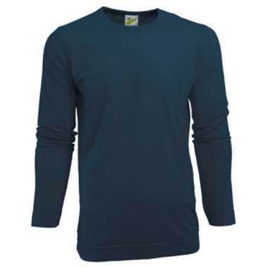 Lange mouwen shirt navy voor heren