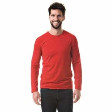 Lange mouwen shirt rood voor heren